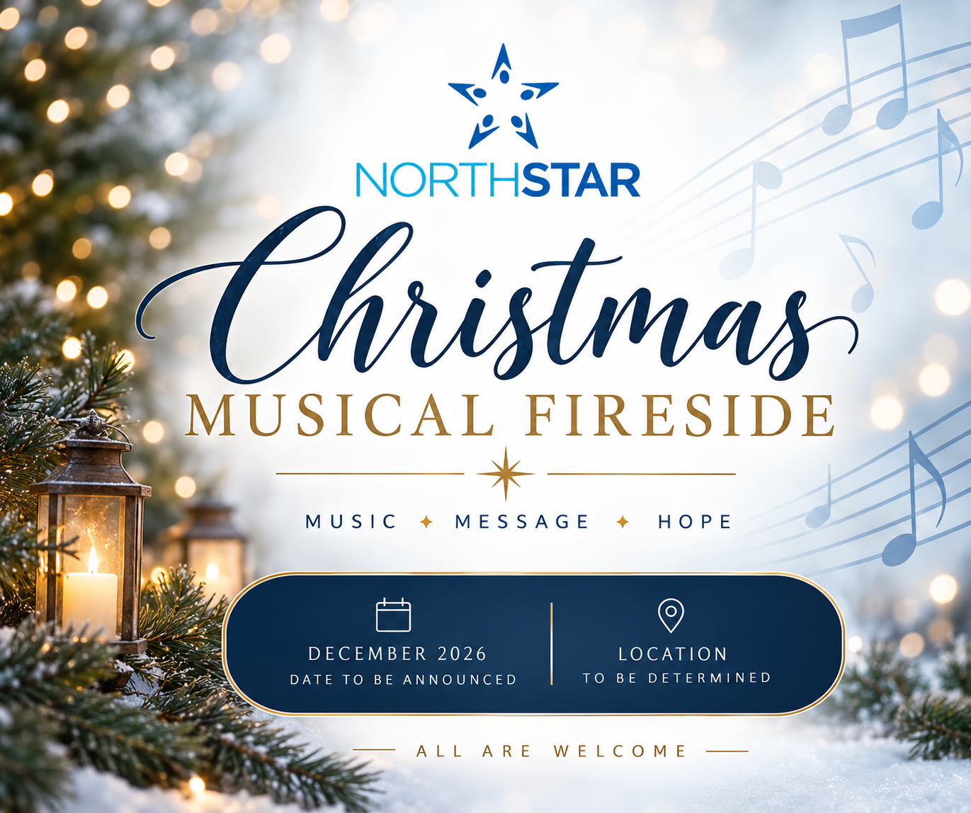 Christmas Musical Fireside graphic